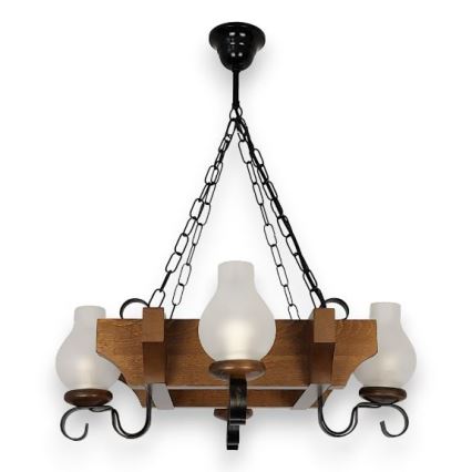 Brilagi - Luster na lancu QUEEN 4xE14/40W/230V bukva/orah