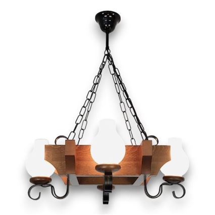 Brilagi - Luster na lancu QUEEN 4xE14/40W/230V bukva/orah