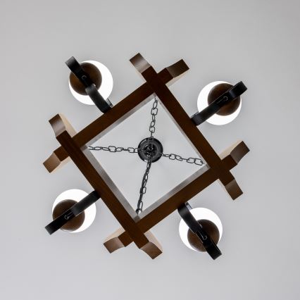 Brilagi - Luster na lancu QUEEN 4xE14/40W/230V bukva/orah