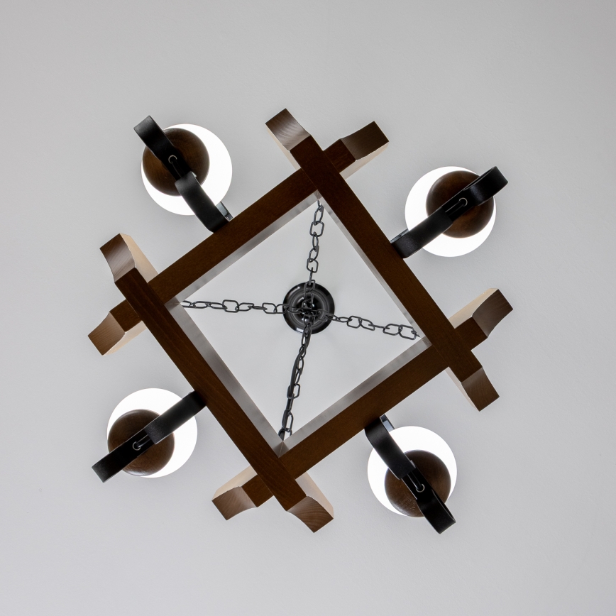 Brilagi - Luster na lancu QUEEN 4xE14/40W/230V bukva/orah