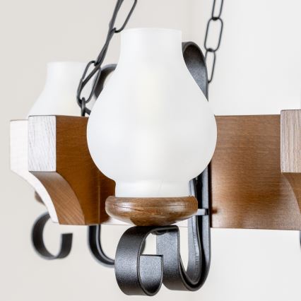 Brilagi - Luster na lancu QUEEN 4xE14/40W/230V bukva/orah