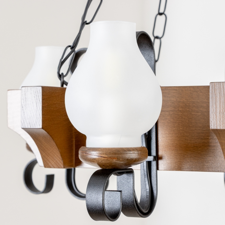 Brilagi - Luster na lancu QUEEN 4xE14/40W/230V bukva/orah