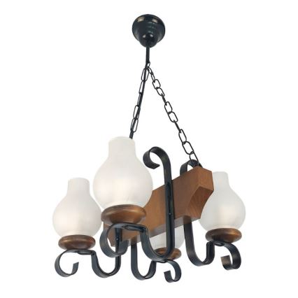 Brilagi - Luster na lancu QUEEN 4xE14/40W/230V bukva/orah