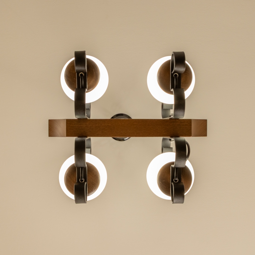 Brilagi - Luster na lancu QUEEN 4xE14/40W/230V bukva/orah