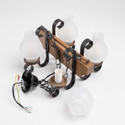 Brilagi - Luster na lancu QUEEN 4xE14/40W/230V bukva/orah