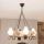 Brilagi - Luster na lancu QUEEN 4xE14/40W/230V hrast