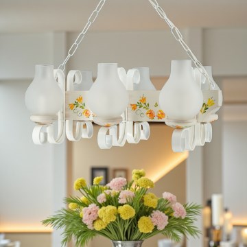 Brilagi - Luster na lancu QUEEN 6xE14/40W/230V bukva/krem