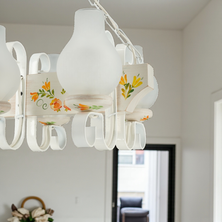 Brilagi - Luster na lancu QUEEN 6xE14/40W/230V bukva/krem