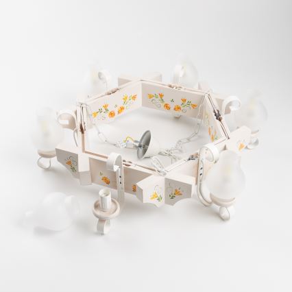 Brilagi - Luster na lancu QUEEN 6xE14/40W/230V bukva/krem