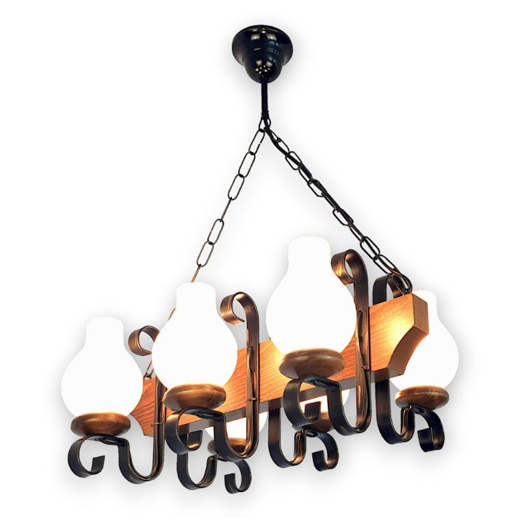 Brilagi - Luster na lancu QUEEN 6xE14/40W/230V bukva/orah