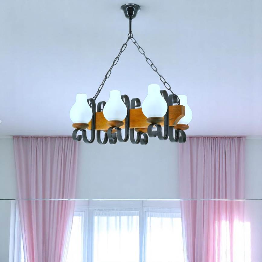 Brilagi - Luster na lancu QUEEN 6xE14/40W/230V bukva/orah