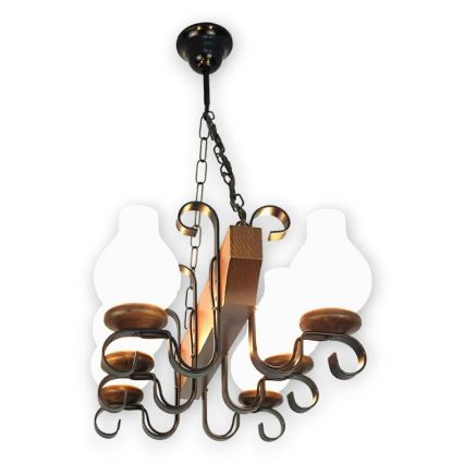 Brilagi - Luster na lancu QUEEN 6xE14/40W/230V bukva/orah