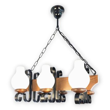 Brilagi - Luster na lancu QUEEN 6xE14/40W/230V bukva/orah