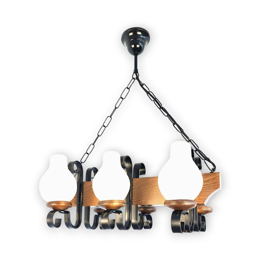 Brilagi - Luster na lancu QUEEN 6xE14/40W/230V bukva/orah