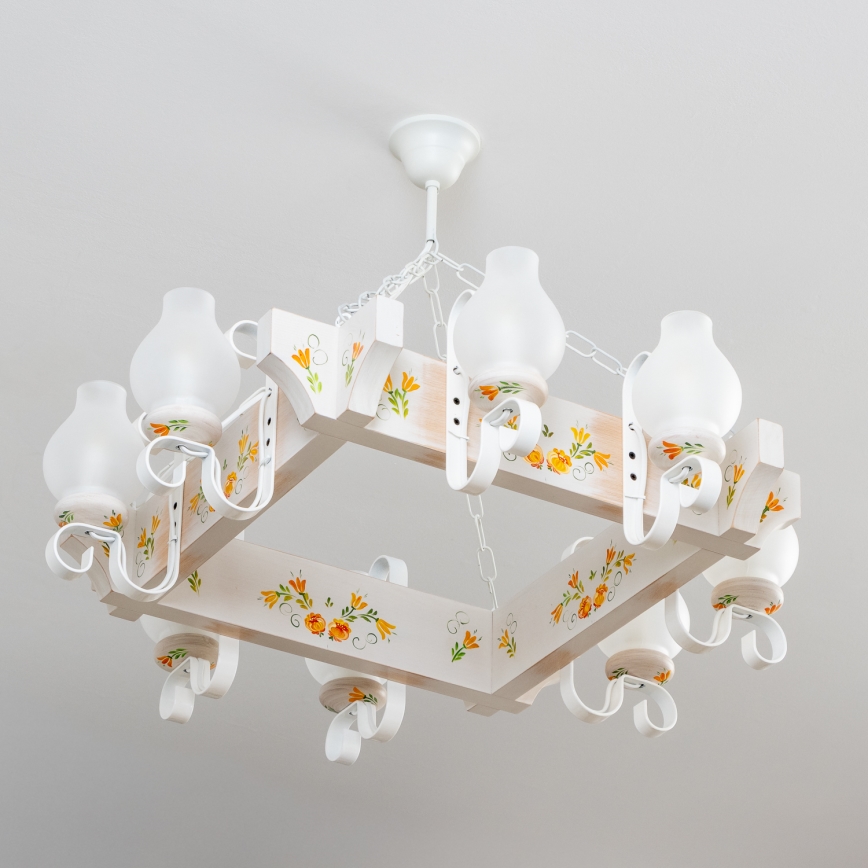 Brilagi - Luster na lancu QUEEN 8xE14/40W/230V buk/krem