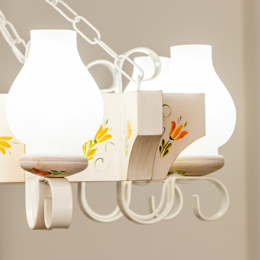 Brilagi - Luster na lancu QUEEN 8xE14/40W/230V buk/krem