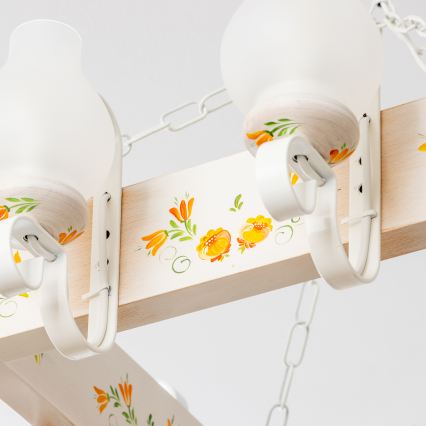 Brilagi - Luster na lancu QUEEN 8xE14/40W/230V buk/krem