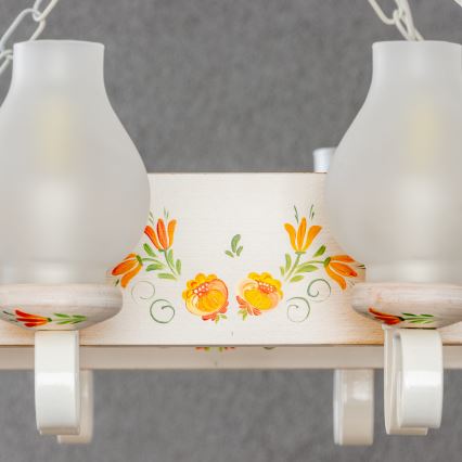 Brilagi - Luster na lancu QUEEN 8xE14/40W/230V buk/krem