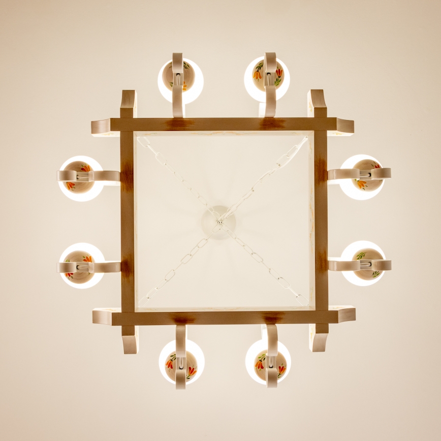 Brilagi - Luster na lancu QUEEN 8xE14/40W/230V buk/krem