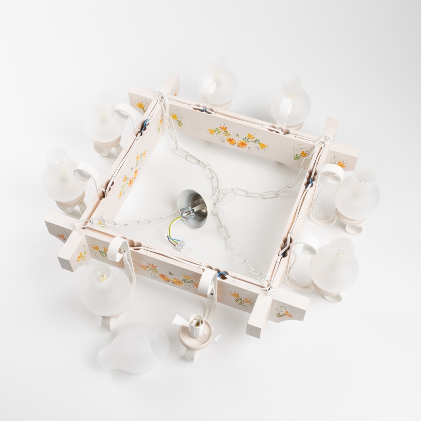 Brilagi - Luster na lancu QUEEN 8xE14/40W/230V buk/krem