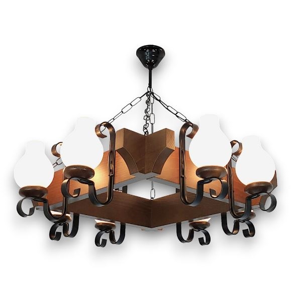 Brilagi - Luster na lancu QUEEN 8xE14/40W/230V bukva/orah