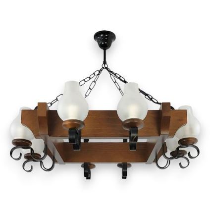 Brilagi - Luster na lancu QUEEN 8xE14/40W/230V bukva/orah