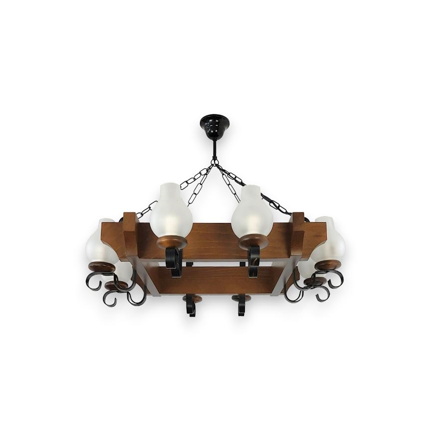 Brilagi - Luster na lancu QUEEN 8xE14/40W/230V bukva/orah