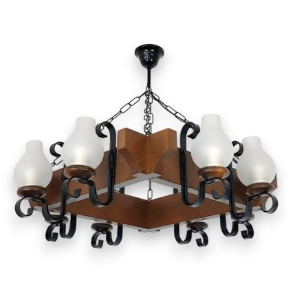 Brilagi - Luster na lancu QUEEN 8xE14/40W/230V bukva/orah