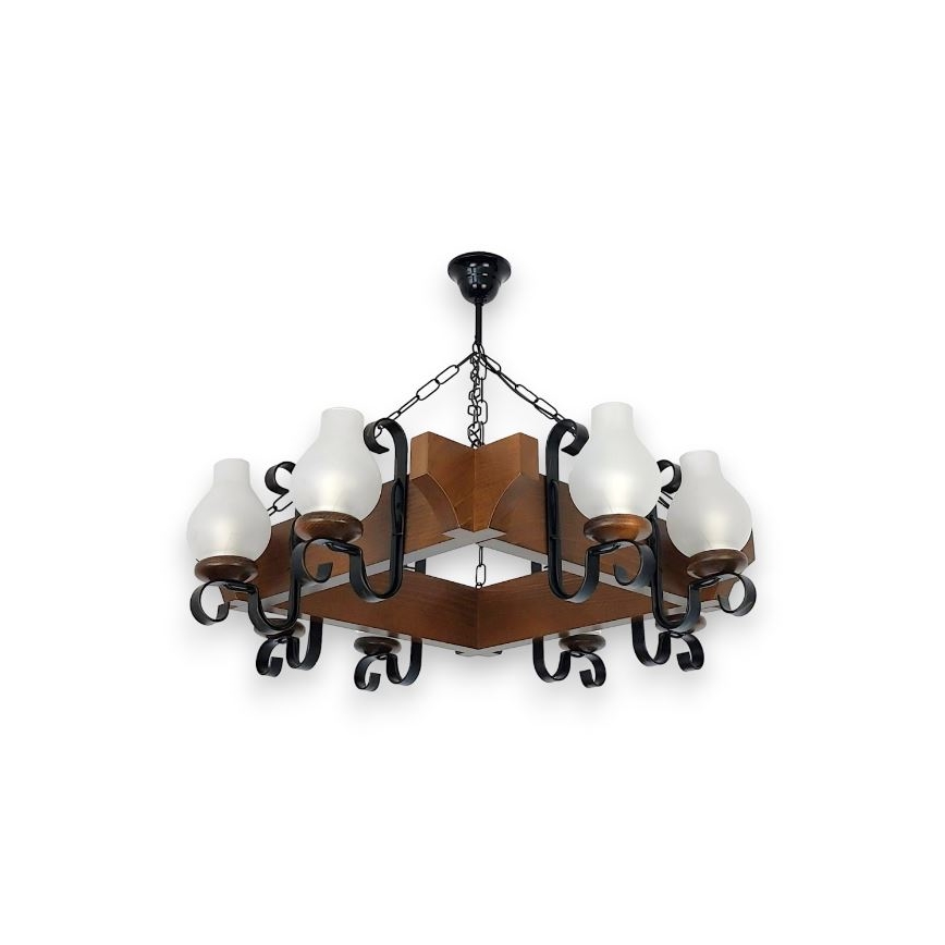 Brilagi - Luster na lancu QUEEN 8xE14/40W/230V bukva/orah