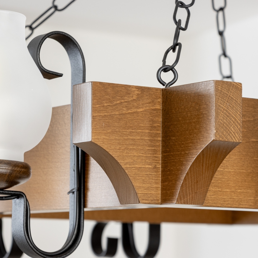 Brilagi - Luster na lancu QUEEN 8xE14/40W/230V bukva/orah