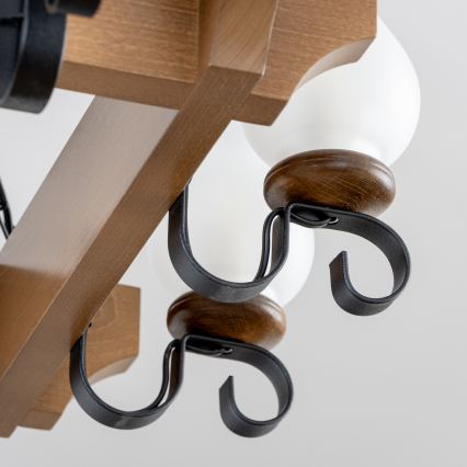 Brilagi - Luster na lancu QUEEN 8xE14/40W/230V bukva/orah