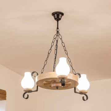 Brilagi - Luster na lancu ROATA 3xE14/40W/230V hrast