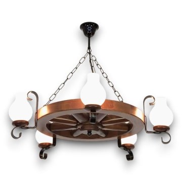 Brilagi - Luster na lancu ROATA 5xE14/40W/230V bukva/orah