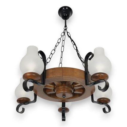 Brilagi - Luster na lancu ROATA 5xE14/40W/230V bukva/orah