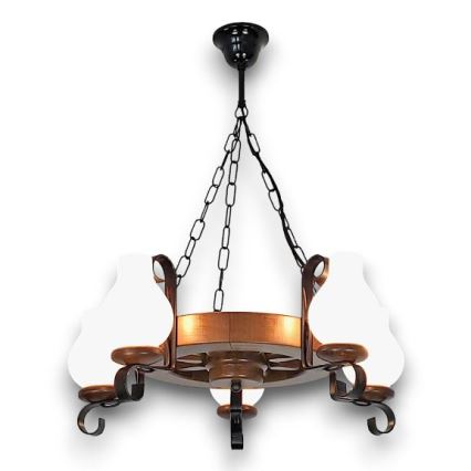 Brilagi - Luster na lancu ROATA 5xE14/40W/230V bukva/orah