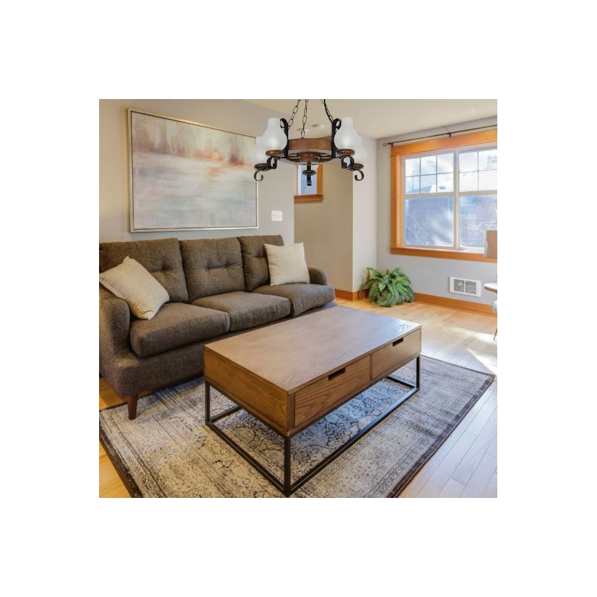 Brilagi - Luster na lancu ROATA 5xE14/40W/230V promjer 50 cm bukva/orah