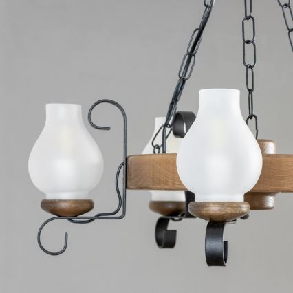 Brilagi - Luster na lancu ROATA 5xE14/40W/230V promjer 50 cm bukva/orah