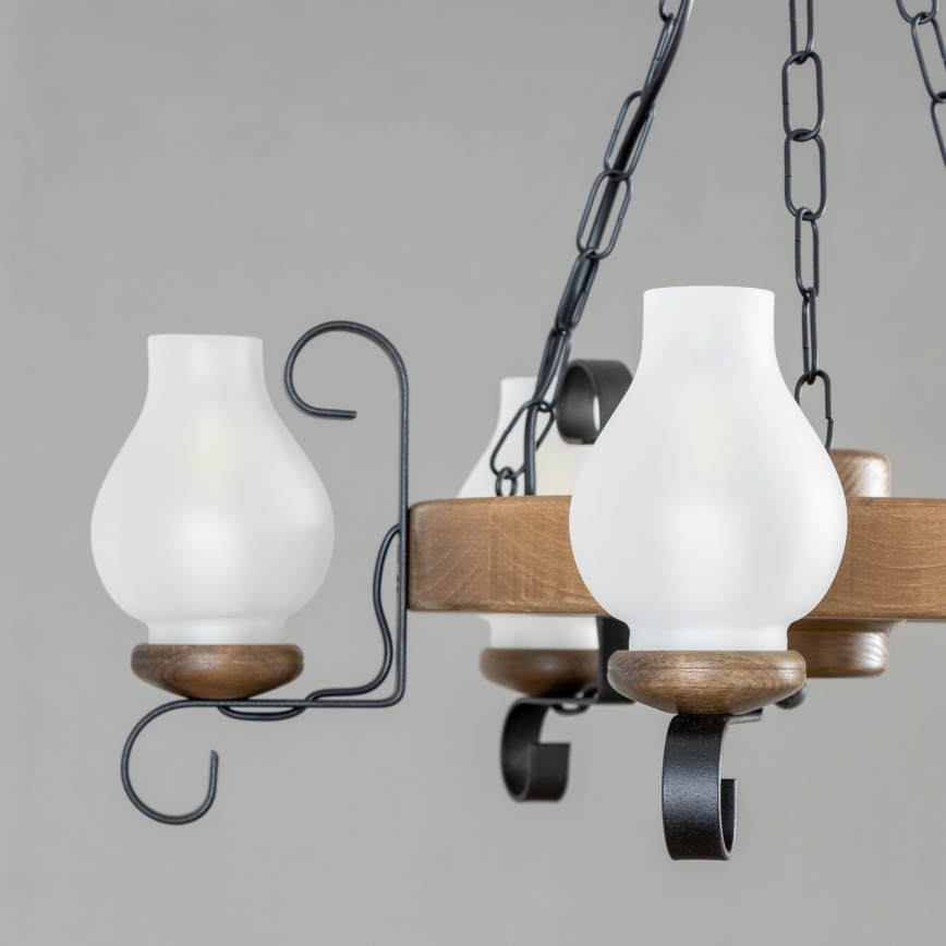 Brilagi - Luster na lancu ROATA 5xE14/40W/230V promjer 50 cm bukva/orah