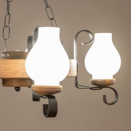 Brilagi - Luster na lancu ROATA 5xE14/40W/230V Ø 50 cm bukva