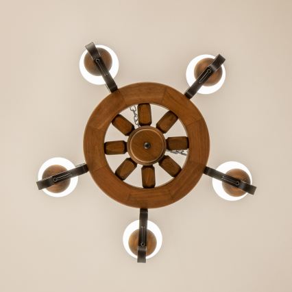 Brilagi - Luster na lancu ROATA 5xE14/40W/230V Ø 50 cm bukva