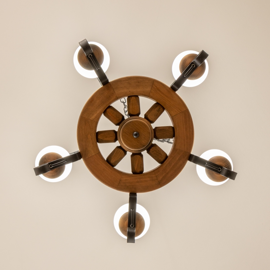 Brilagi - Luster na lancu ROATA 5xE14/40W/230V Ø 50 cm bukva