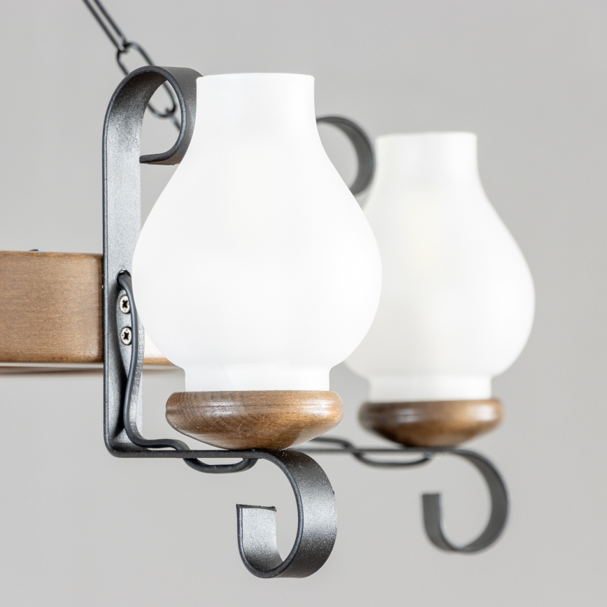 Brilagi - Luster na lancu ROATA 5xE14/40W/230V Ø 70 cm buk/orah