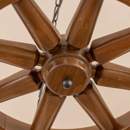 Brilagi - Luster na lancu ROATA 5xE14/40W/230V Ø 70 cm buk/orah