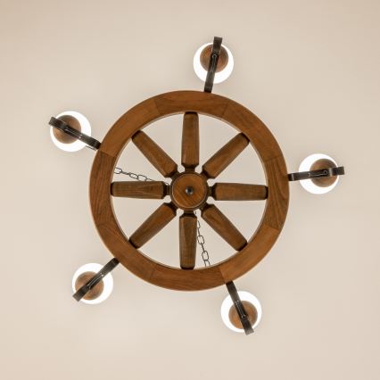 Brilagi - Luster na lancu ROATA 5xE14/40W/230V Ø 70 cm bukva