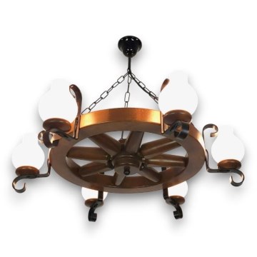 Brilagi - Luster na lancu ROATA 6xE14/40W/230V bukva/orah