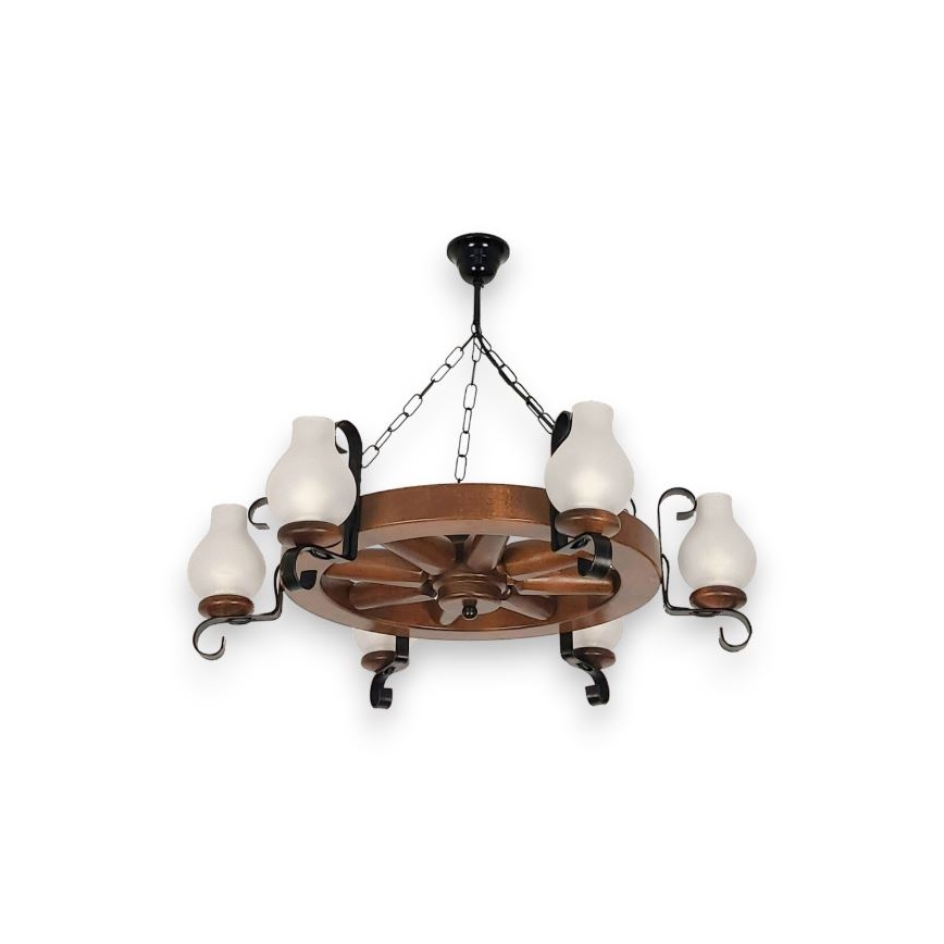 Brilagi - Luster na lancu ROATA 6xE14/40W/230V bukva/orah