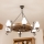 Brilagi - Luster na lancu ROATA 6xE14/40W/230V Ø 70 cm bukva/orah