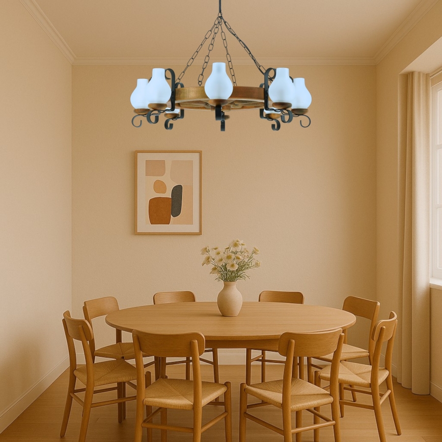Brilagi - Luster na lancu ROATA 8xE14/40W/230V bukva