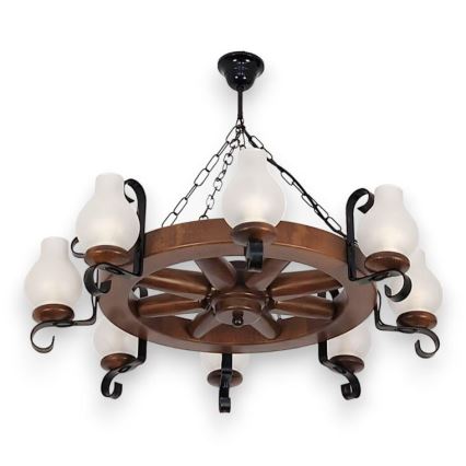 Brilagi - Luster na lancu ROATA 8xE14/40W/230V bukva/orah