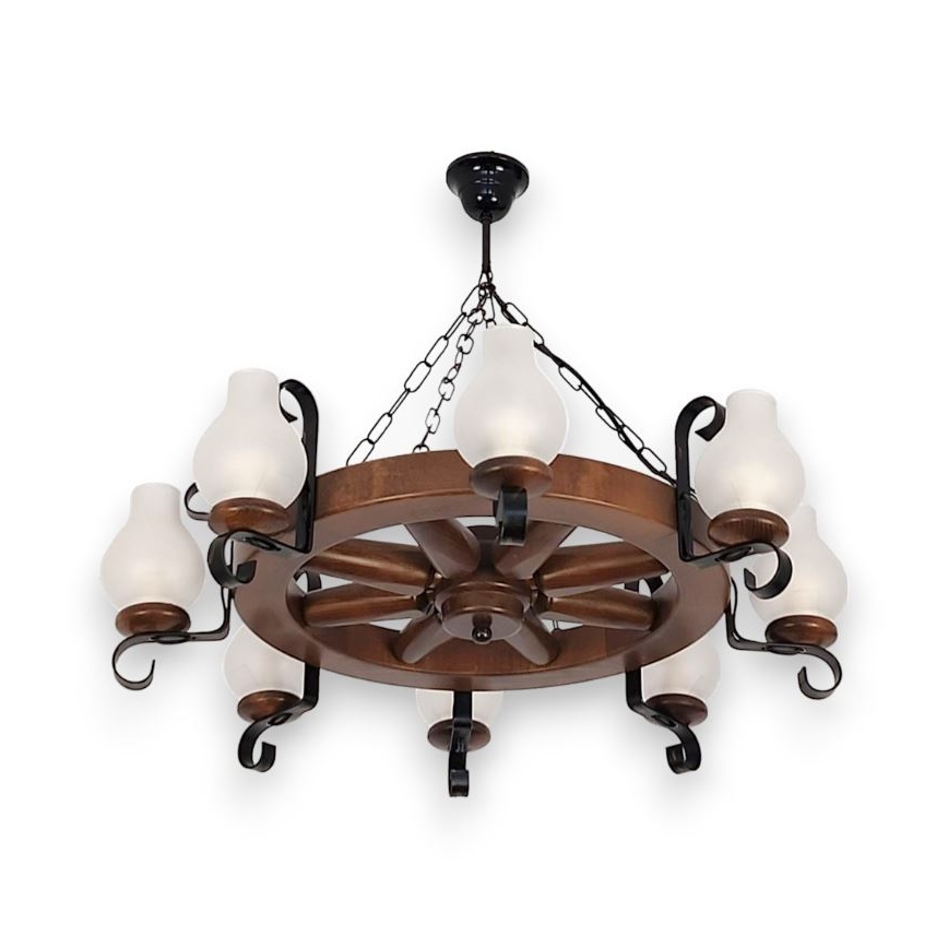 Brilagi - Luster na lancu ROATA 8xE14/40W/230V bukva/orah